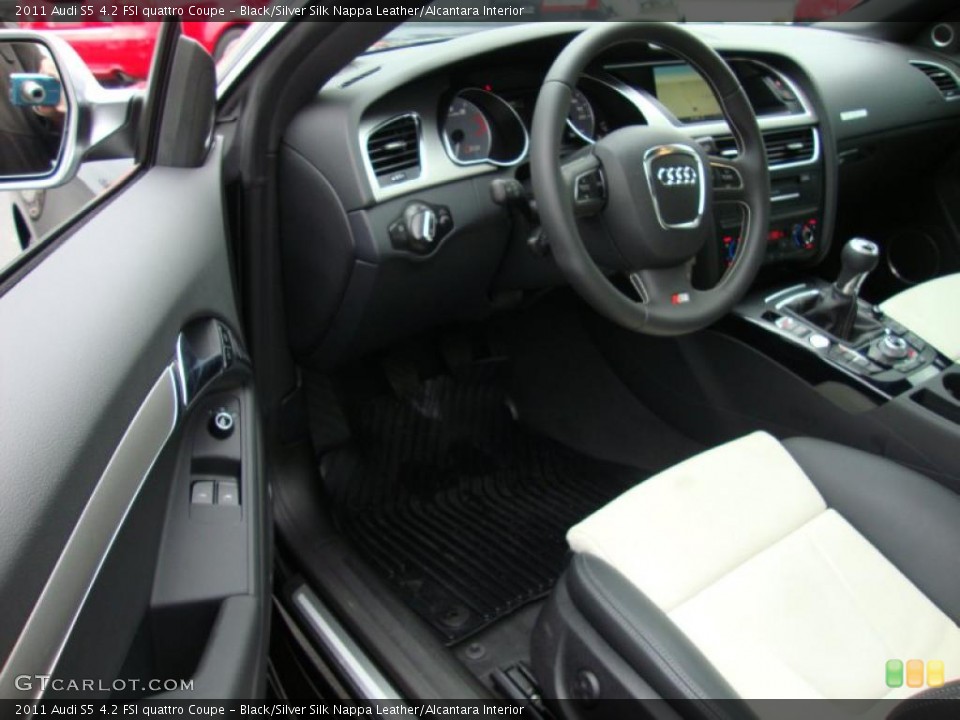 Black/Silver Silk Nappa Leather/Alcantara Interior Dashboard for the 2011 Audi S5 4.2 FSI quattro Coupe #39335220