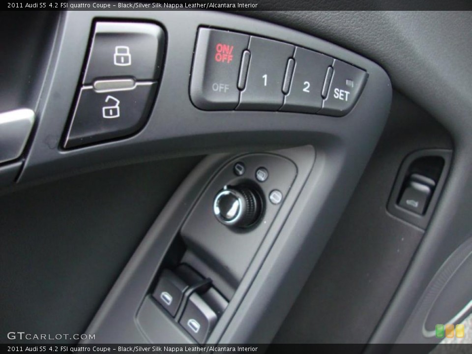 Black/Silver Silk Nappa Leather/Alcantara Interior Controls for the 2011 Audi S5 4.2 FSI quattro Coupe #39335248