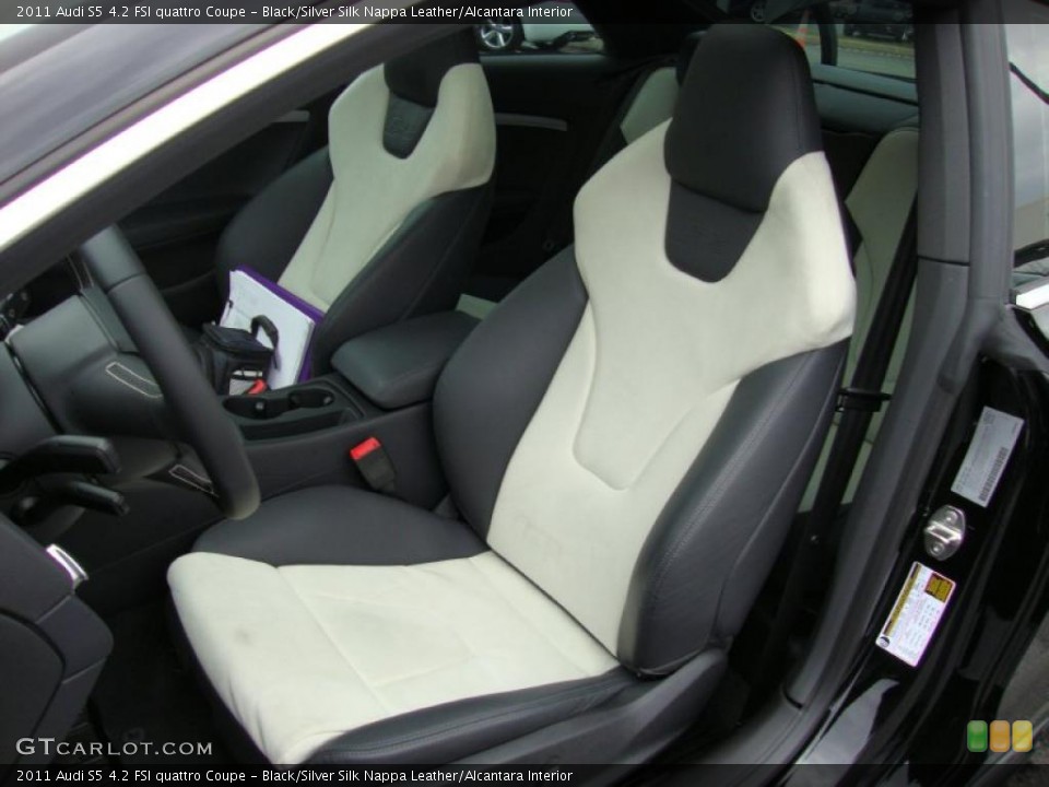 Black/Silver Silk Nappa Leather/Alcantara Interior Photo for the 2011 Audi S5 4.2 FSI quattro Coupe #39335288