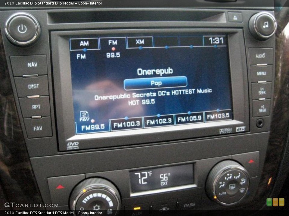 Ebony Interior Controls for the 2010 Cadillac DTS  #39335296