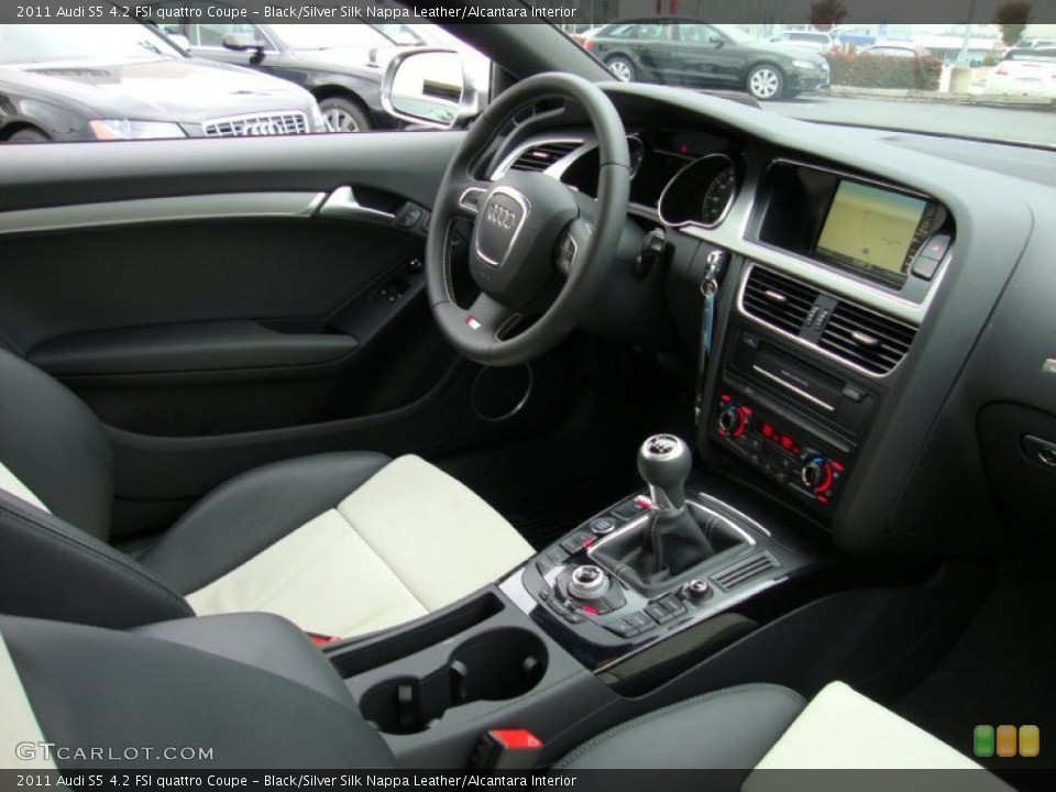 Black/Silver Silk Nappa Leather/Alcantara Interior Dashboard for the 2011 Audi S5 4.2 FSI quattro Coupe #39335316