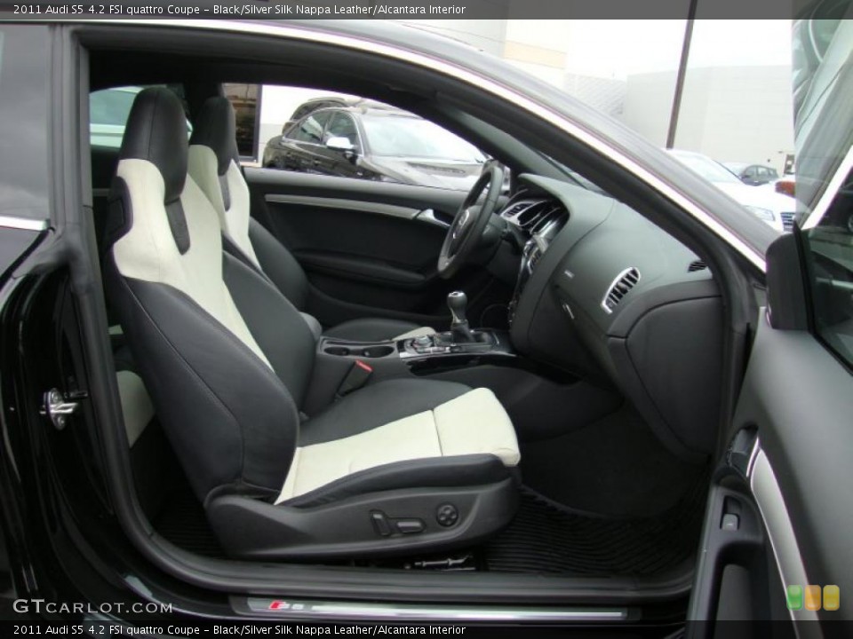 Black/Silver Silk Nappa Leather/Alcantara Interior Photo for the 2011 Audi S5 4.2 FSI quattro Coupe #39335328