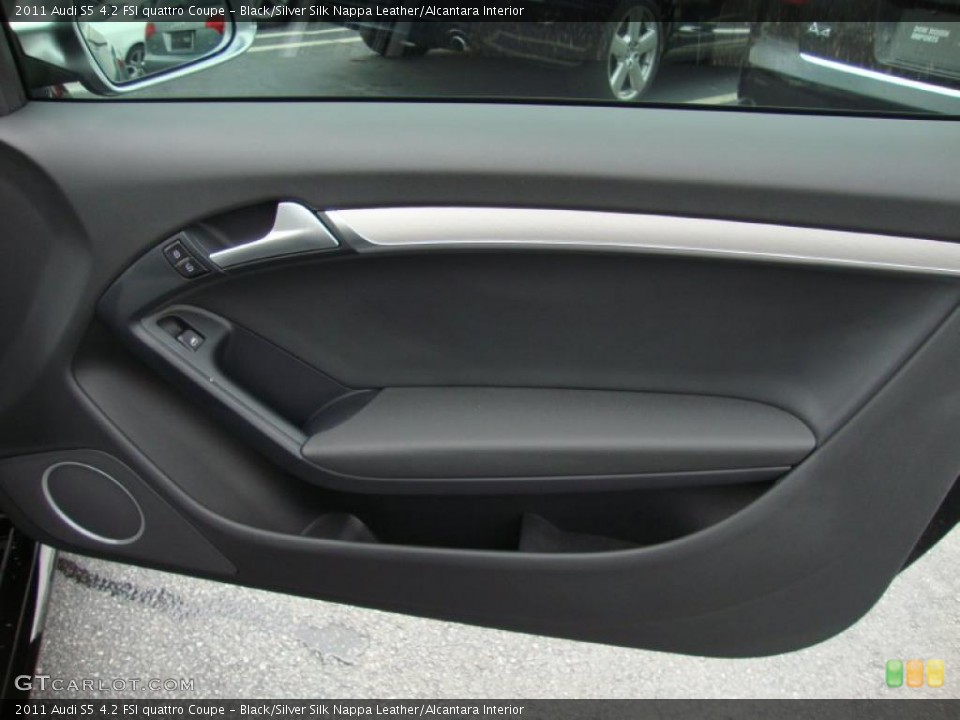 Black/Silver Silk Nappa Leather/Alcantara Interior Door Panel for the 2011 Audi S5 4.2 FSI quattro Coupe #39335348
