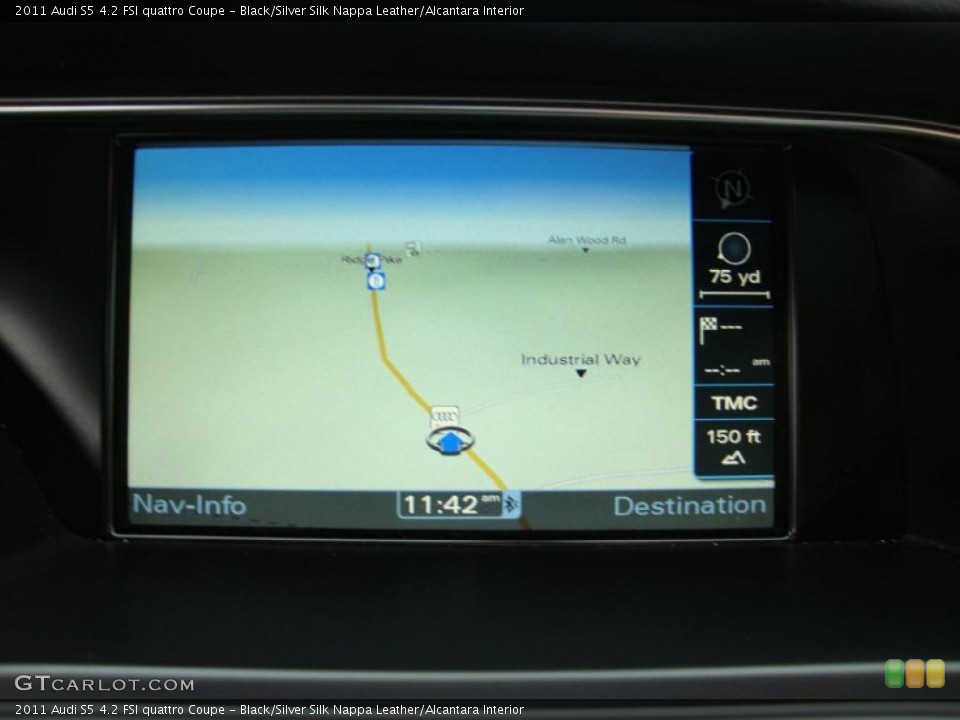 Black/Silver Silk Nappa Leather/Alcantara Interior Navigation for the 2011 Audi S5 4.2 FSI quattro Coupe #39335508