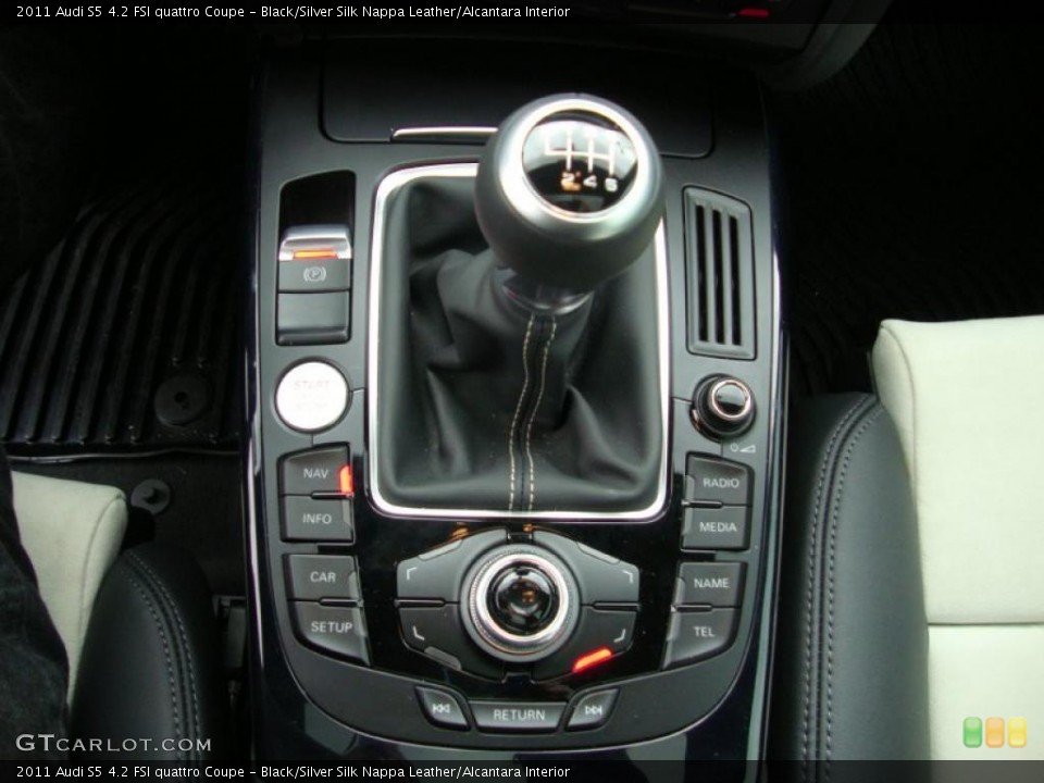 Black/Silver Silk Nappa Leather/Alcantara Interior Transmission for the 2011 Audi S5 4.2 FSI quattro Coupe #39335532