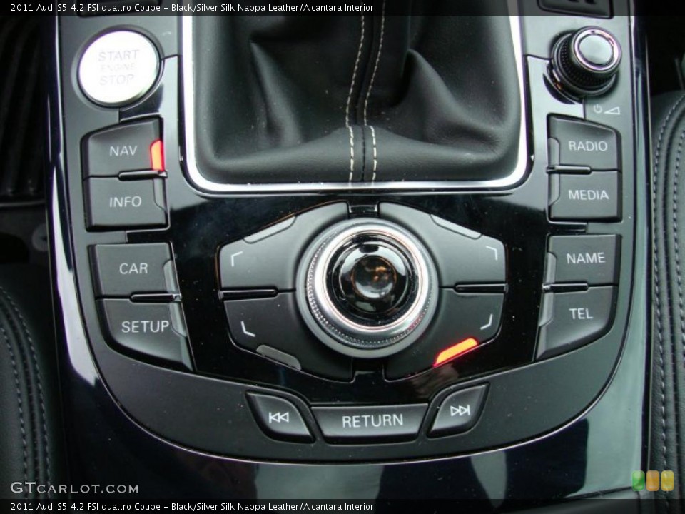 Black/Silver Silk Nappa Leather/Alcantara Interior Controls for the 2011 Audi S5 4.2 FSI quattro Coupe #39335548