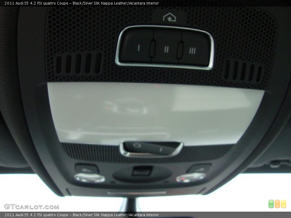 Black/Silver Silk Nappa Leather/Alcantara Interior Controls for the 2011 Audi S5 4.2 FSI quattro Coupe #39335564