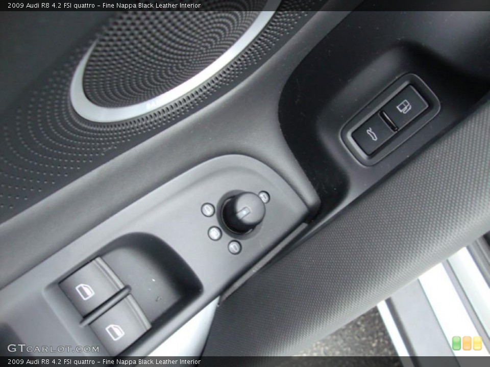 Fine Nappa Black Leather Interior Controls for the 2009 Audi R8 4.2 FSI quattro #39335848
