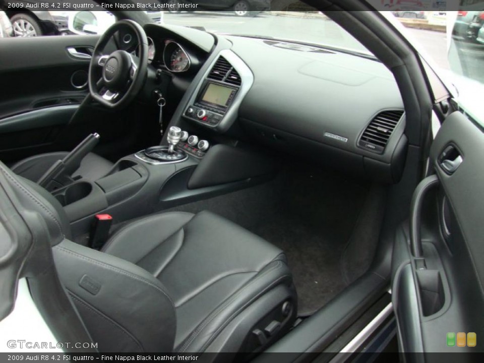 Fine Nappa Black Leather Interior Dashboard for the 2009 Audi R8 4.2 FSI quattro #39335900