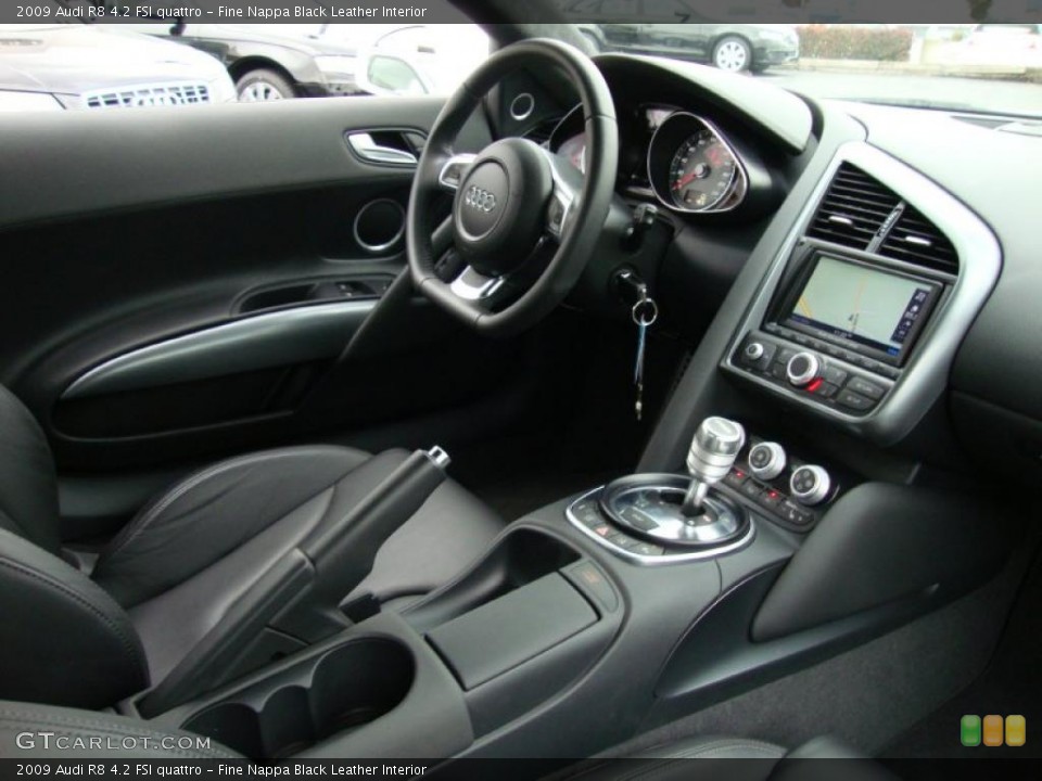 Fine Nappa Black Leather Interior Dashboard for the 2009 Audi R8 4.2 FSI quattro #39335916