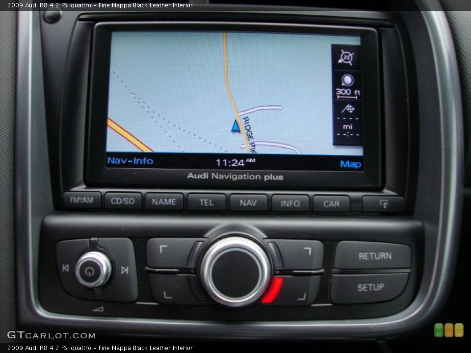 Fine Nappa Black Leather Interior Navigation for the 2009 Audi R8 4.2 FSI quattro #39336136