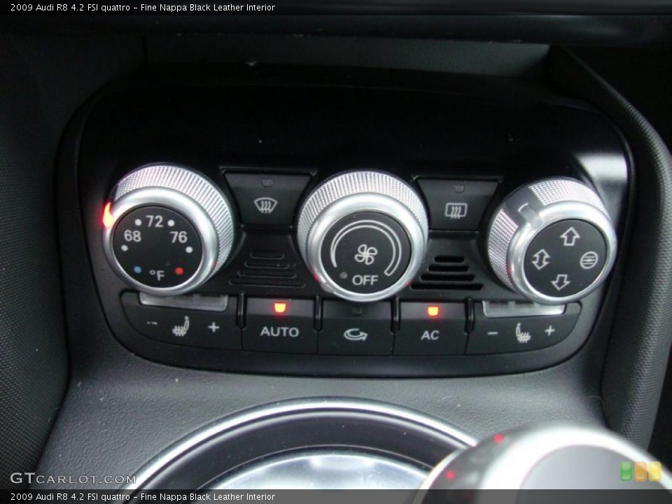 Fine Nappa Black Leather Interior Controls for the 2009 Audi R8 4.2 FSI quattro #39336152