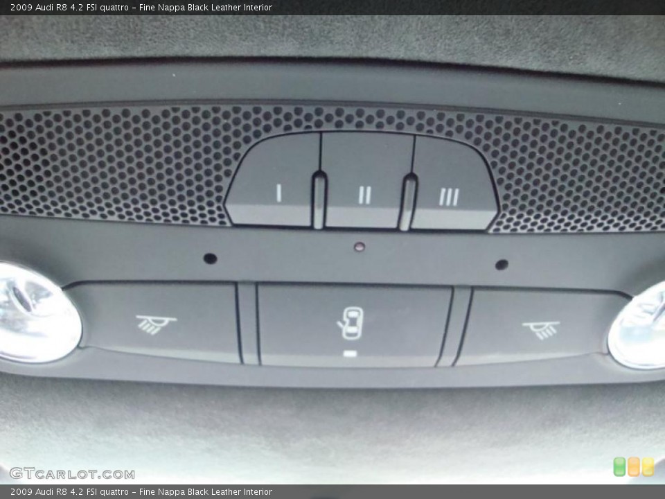 Fine Nappa Black Leather Interior Controls for the 2009 Audi R8 4.2 FSI quattro #39336176