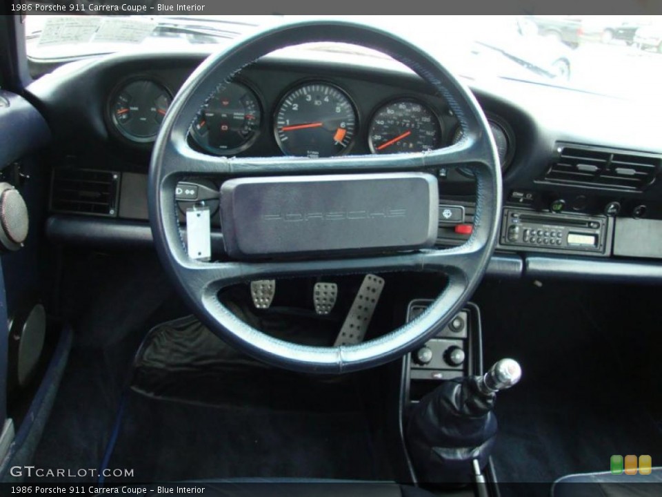 Blue Interior Steering Wheel for the 1986 Porsche 911 Carrera Coupe #39336912
