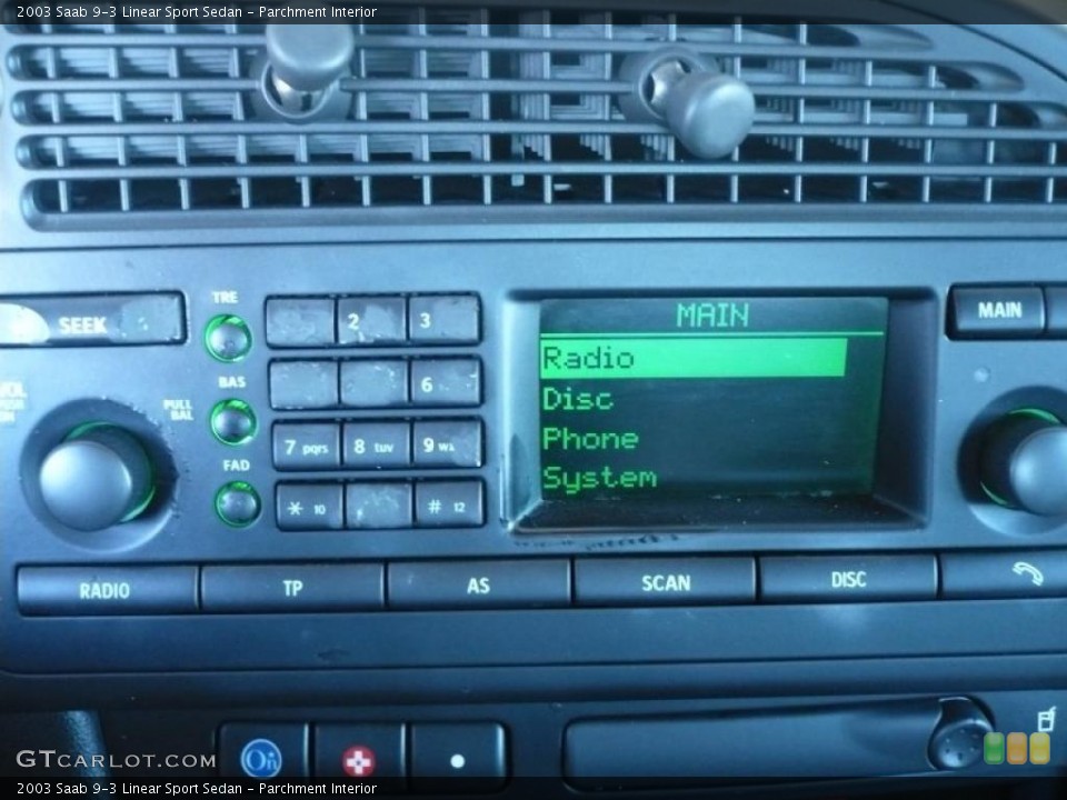 Parchment Interior Controls for the 2003 Saab 9-3 Linear Sport Sedan #39338876