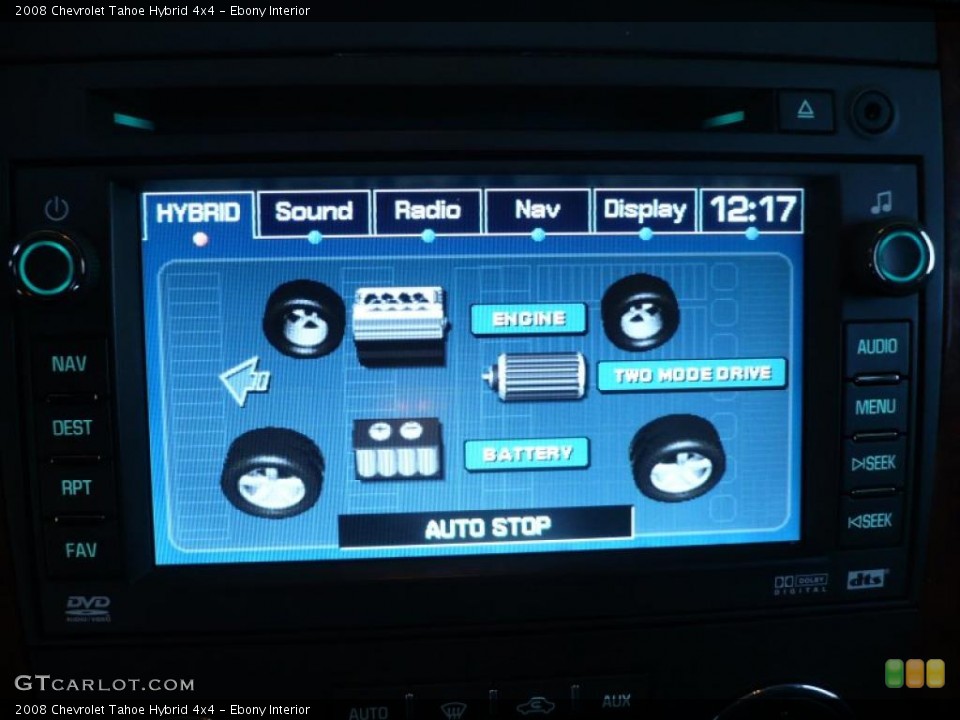 Ebony Interior Controls for the 2008 Chevrolet Tahoe Hybrid 4x4 #39339920