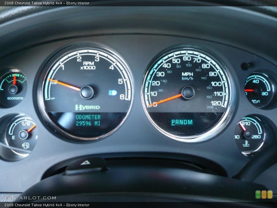 Ebony Interior Gauges for the 2008 Chevrolet Tahoe Hybrid 4x4 #39340028