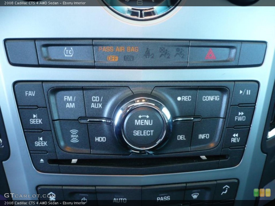 Ebony Interior Controls for the 2008 Cadillac CTS 4 AWD Sedan #39342104