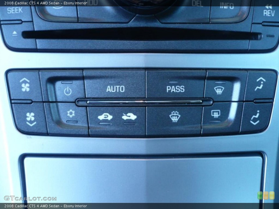 Ebony Interior Controls for the 2008 Cadillac CTS 4 AWD Sedan #39342136
