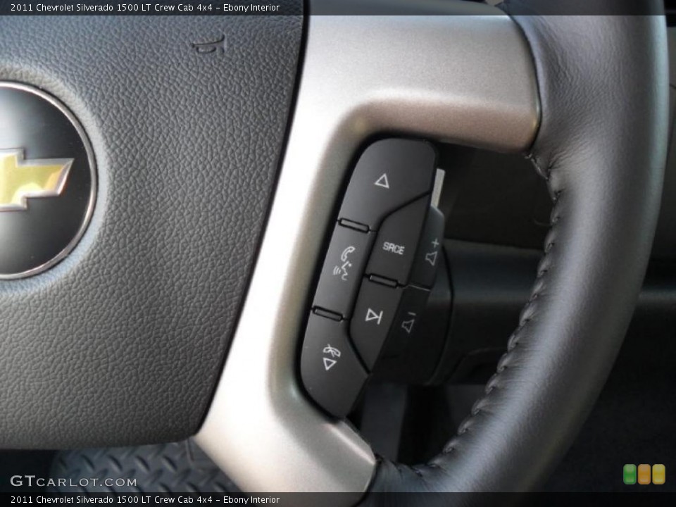 Ebony Interior Controls for the 2011 Chevrolet Silverado 1500 LT Crew Cab 4x4 #39343212