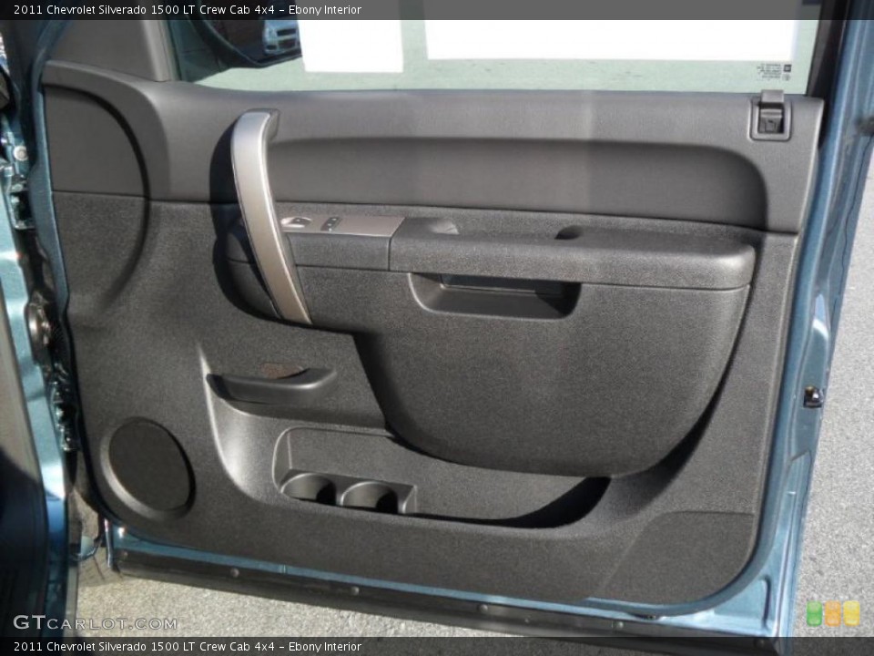 Ebony Interior Door Panel for the 2011 Chevrolet Silverado 1500 LT Crew Cab 4x4 #39343420