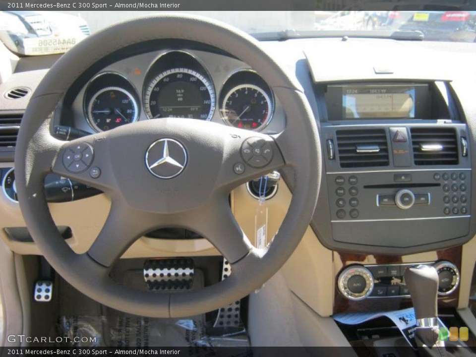 Almond/Mocha Interior Dashboard for the 2011 Mercedes-Benz C 300 Sport #39343540