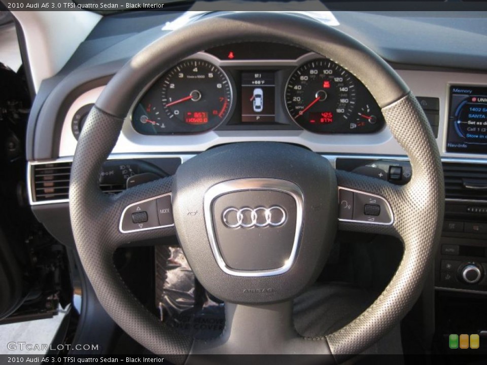 Black Interior Steering Wheel for the 2010 Audi A6 3.0 TFSI quattro Sedan #39345816