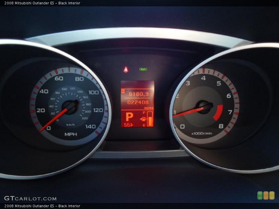 Black Interior Gauges for the 2008 Mitsubishi Outlander ES #39346880