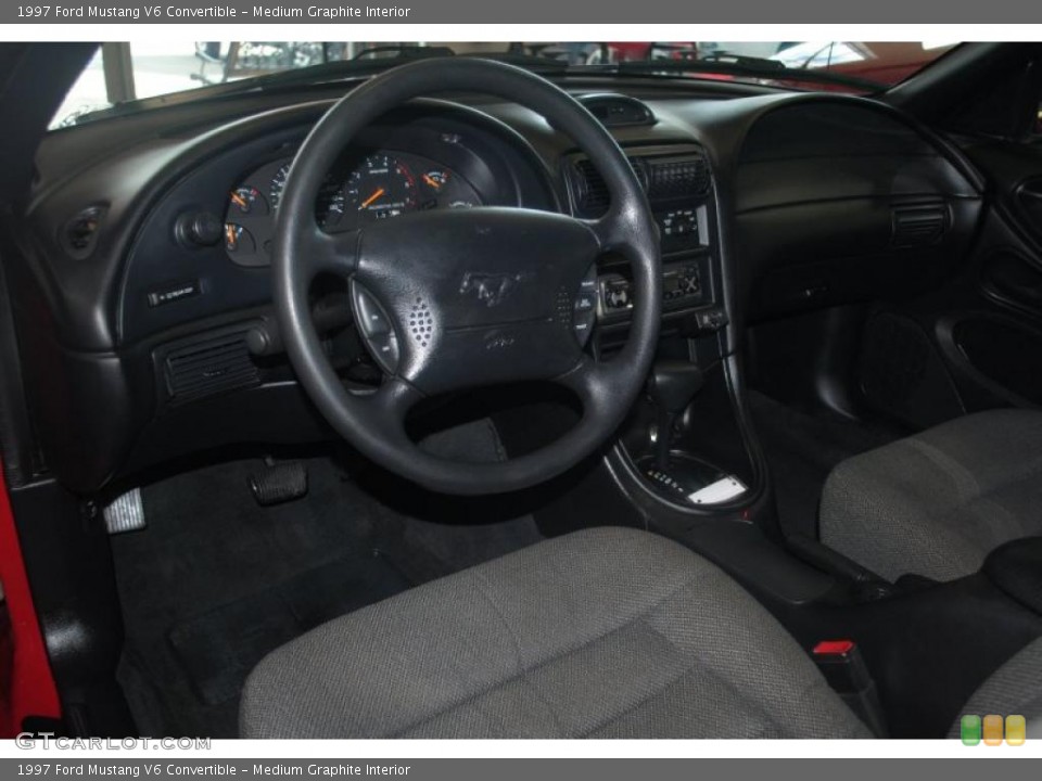 Medium Graphite Interior Prime Interior for the 1997 Ford Mustang V6 Convertible #39349320