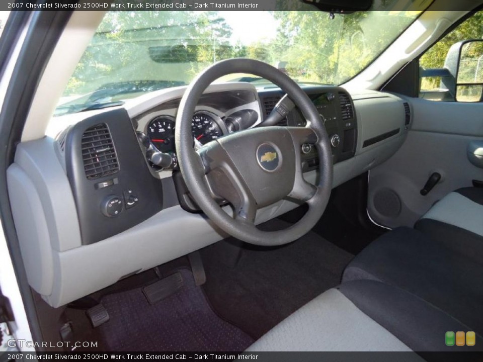 Dark Titanium Interior Photo for the 2007 Chevrolet Silverado 2500HD Work Truck Extended Cab #39349344