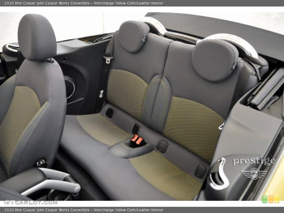 Interchange Yellow Cloth/Leather Interior Photo for the 2010 Mini Cooper John Cooper Works Convertible #39351584