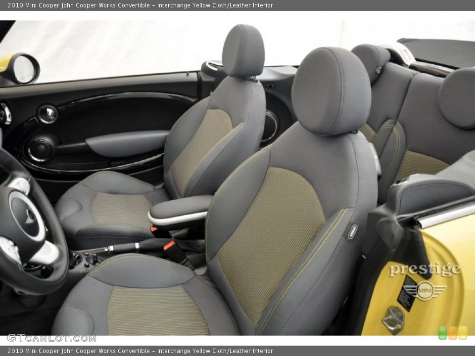 Interchange Yellow Cloth/Leather Interior Photo for the 2010 Mini Cooper John Cooper Works Convertible #39351600