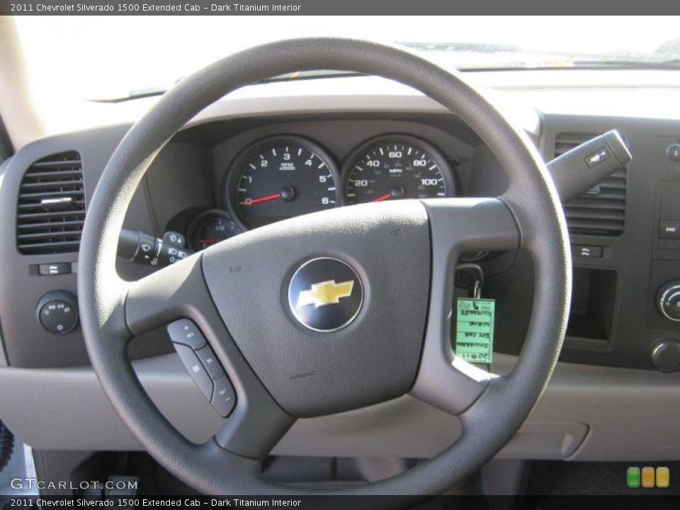 Dark Titanium Interior Steering Wheel for the 2011 Chevrolet Silverado 1500 Extended Cab #39353431
