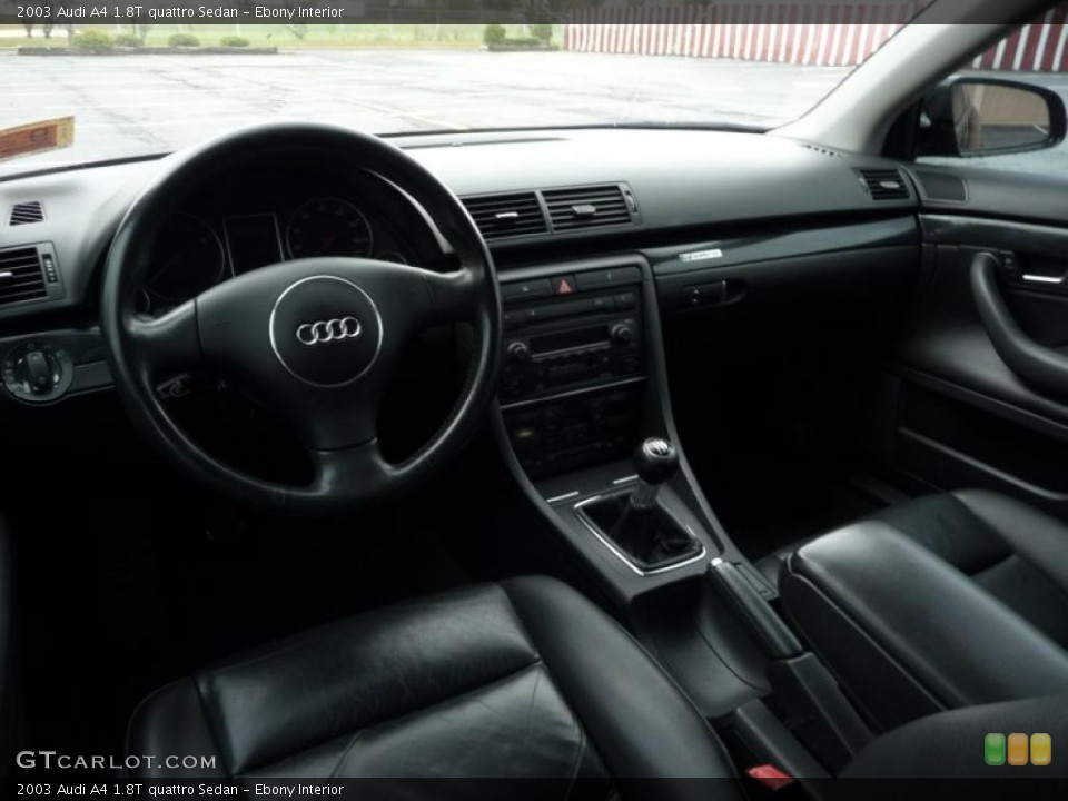 Ebony Interior Prime Interior for the 2003 Audi A4 1.8T quattro Sedan #39357012