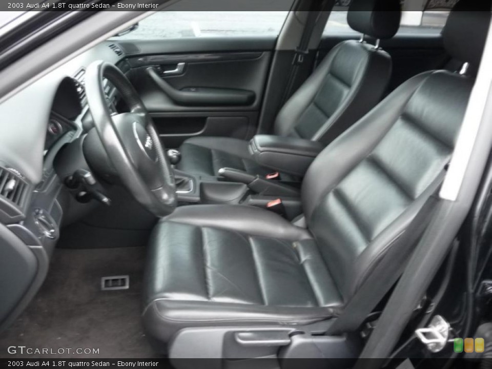 Ebony Interior Photo for the 2003 Audi A4 1.8T quattro Sedan #39357156
