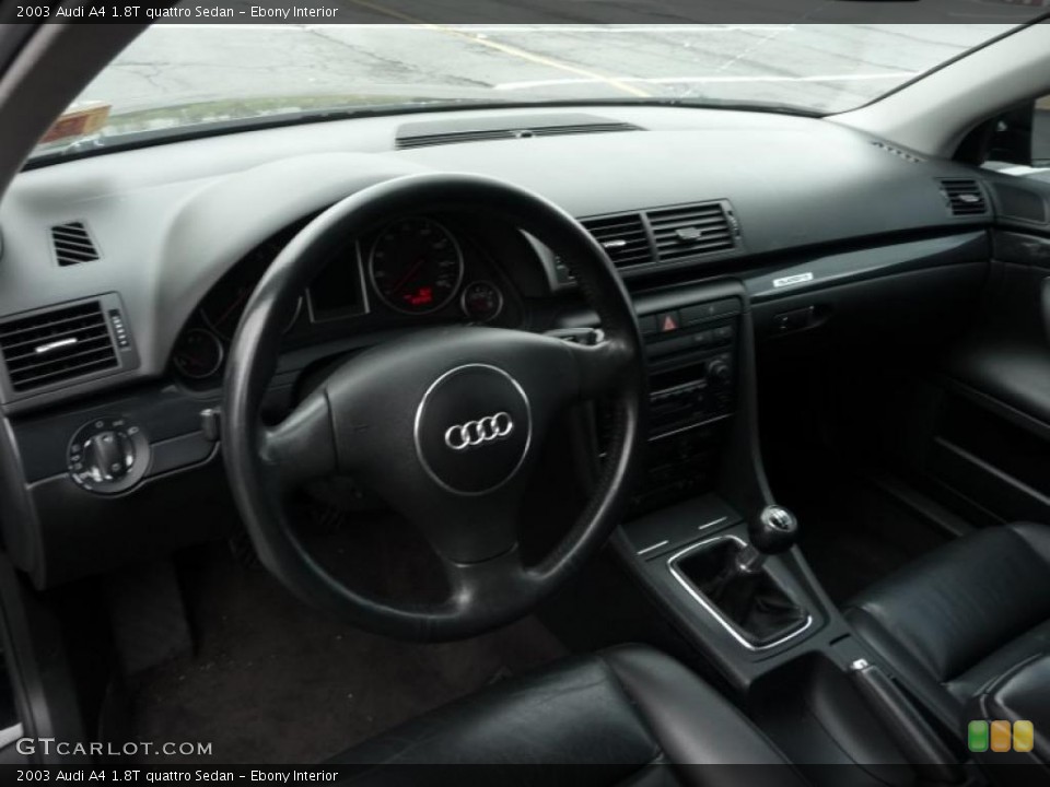 Ebony Interior Prime Interior for the 2003 Audi A4 1.8T quattro Sedan #39357172