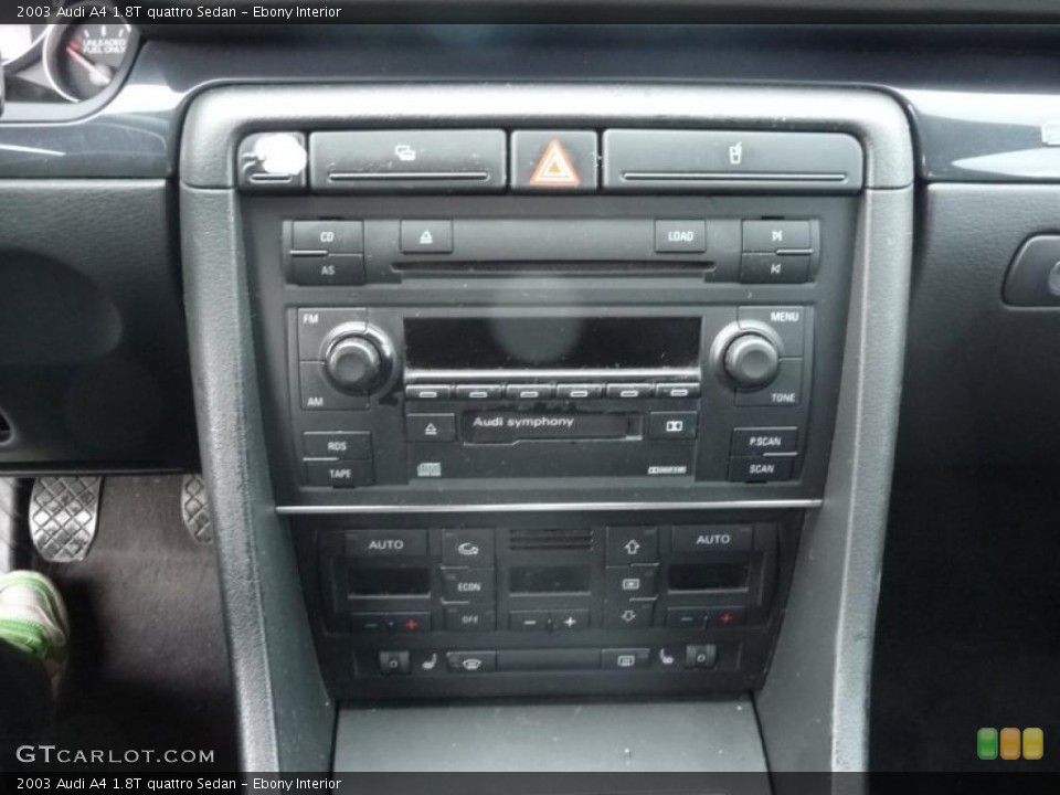Ebony Interior Controls for the 2003 Audi A4 1.8T quattro Sedan #39357188