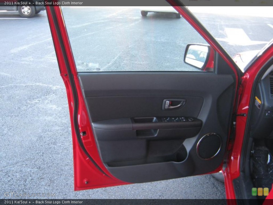 Black Soul Logo Cloth Interior Door Panel for the 2011 Kia Soul + #39358132
