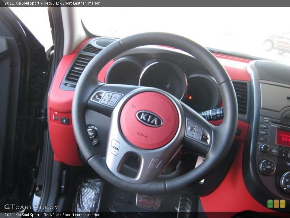 Red/Black Sport Leather Interior Photo for the 2011 Kia Soul Sport #39358464
