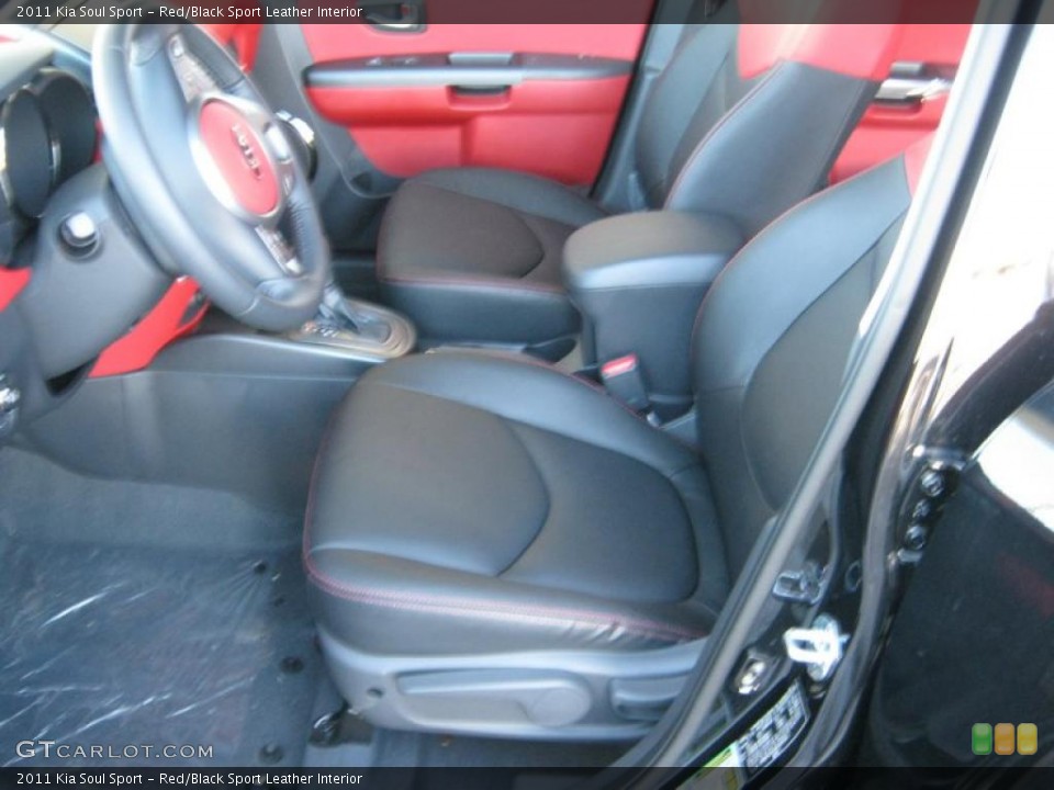 Red/Black Sport Leather Interior Photo for the 2011 Kia Soul Sport #39358536