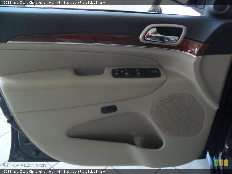 Black/Light Frost Beige Interior Door Panel for the 2011 Jeep Grand Cherokee Limited 4x4 #39360380