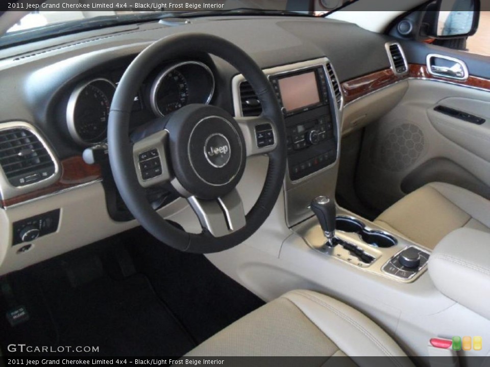 Black/Light Frost Beige Interior Prime Interior for the 2011 Jeep Grand Cherokee Limited 4x4 #39360608