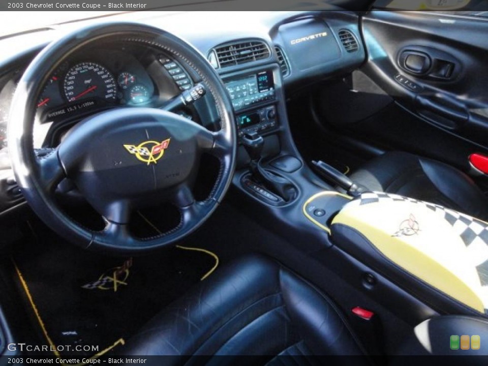 Black Interior Prime Interior for the 2003 Chevrolet Corvette Coupe #39361124