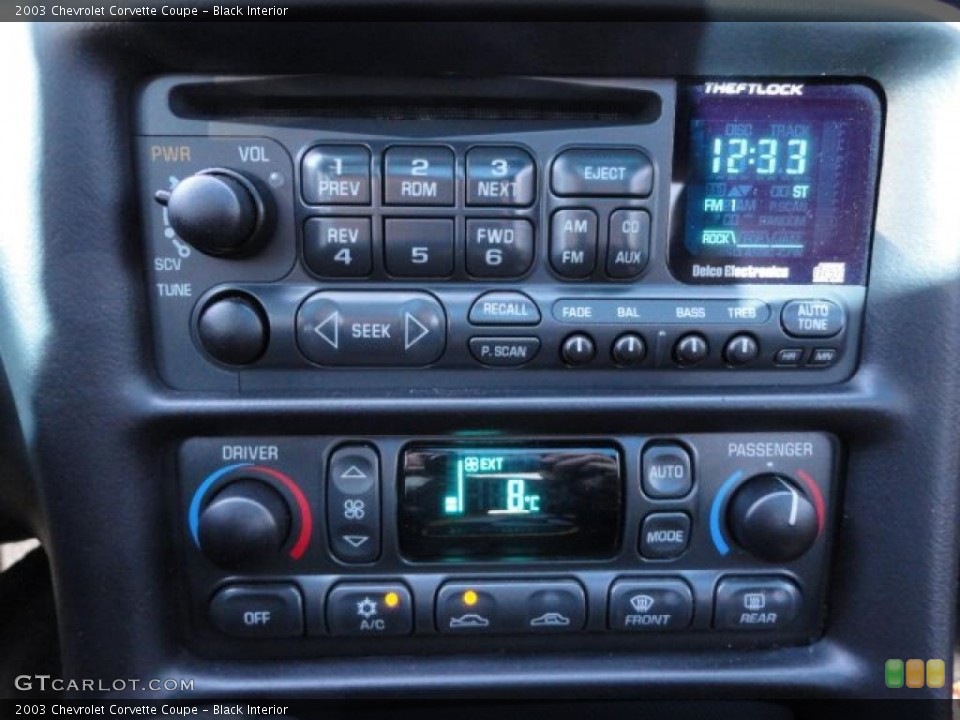 Black Interior Controls for the 2003 Chevrolet Corvette Coupe #39361188