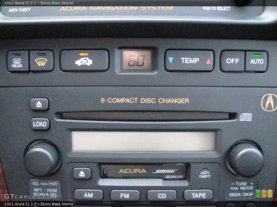 Ebony Black Interior Controls for the 2001 Acura CL 3.2 #39362028