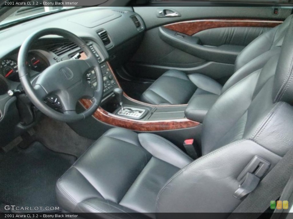 Ebony Black Interior Prime Interior for the 2001 Acura CL 3.2 #39362476
