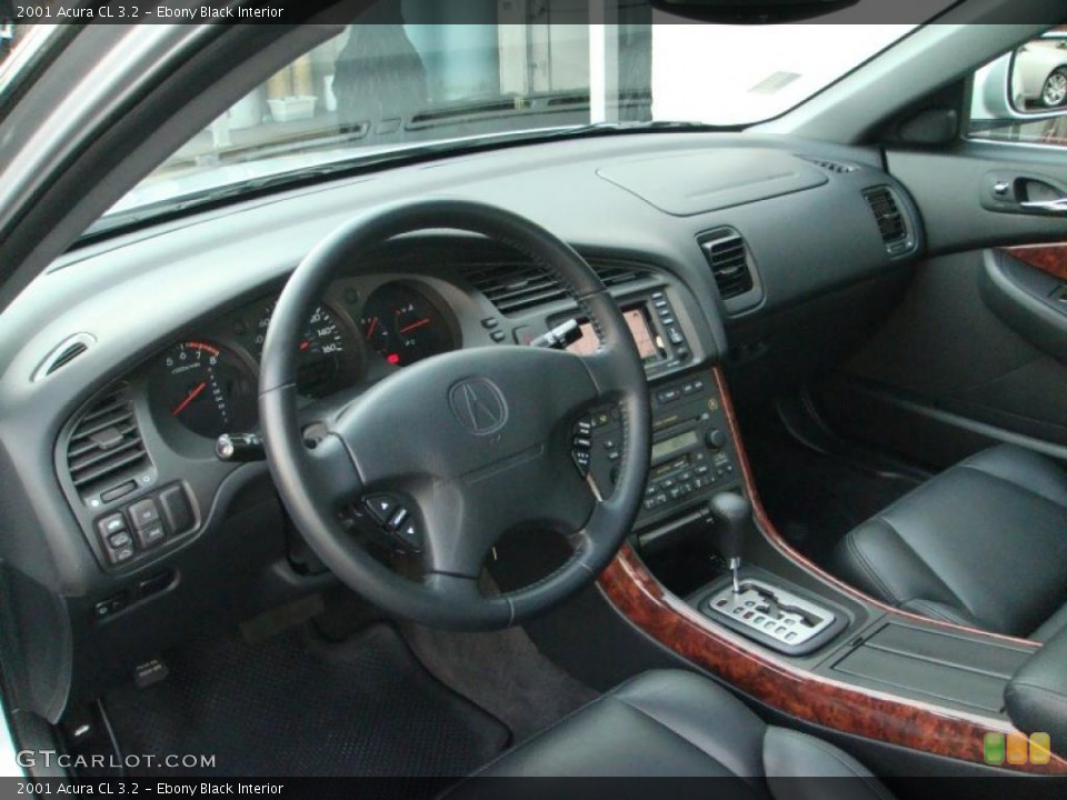 Ebony Black Interior Prime Interior for the 2001 Acura CL 3.2 #39362492