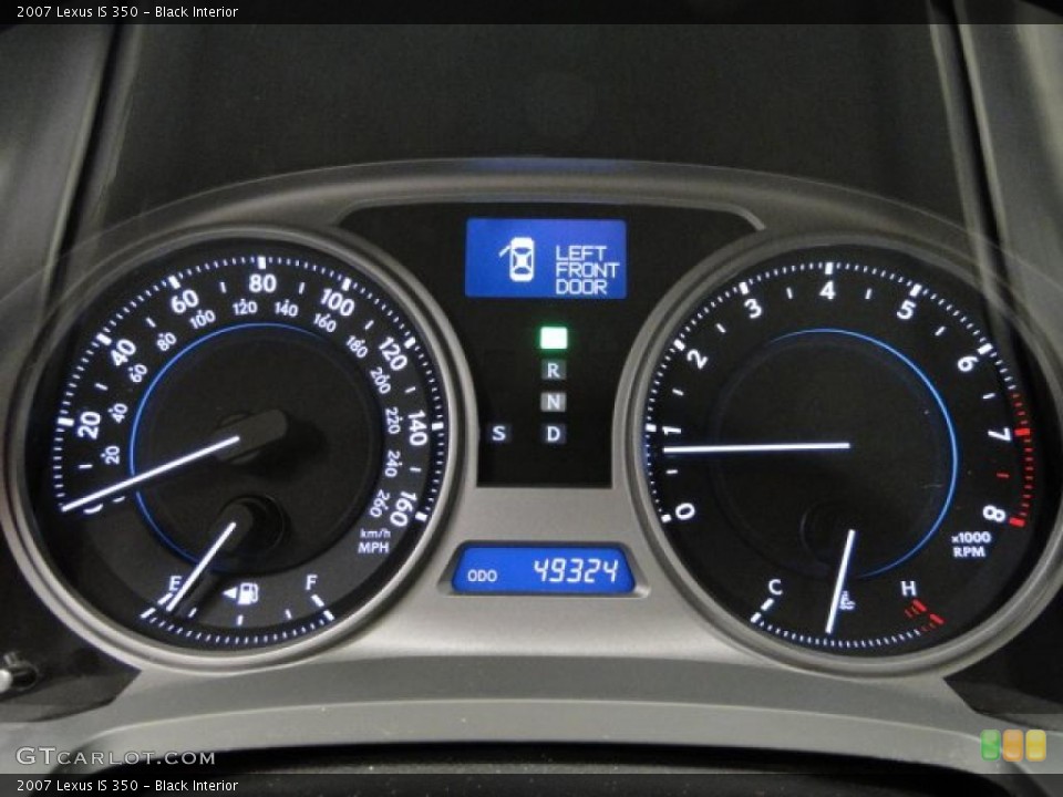Black Interior Gauges for the 2007 Lexus IS 350 #39367444