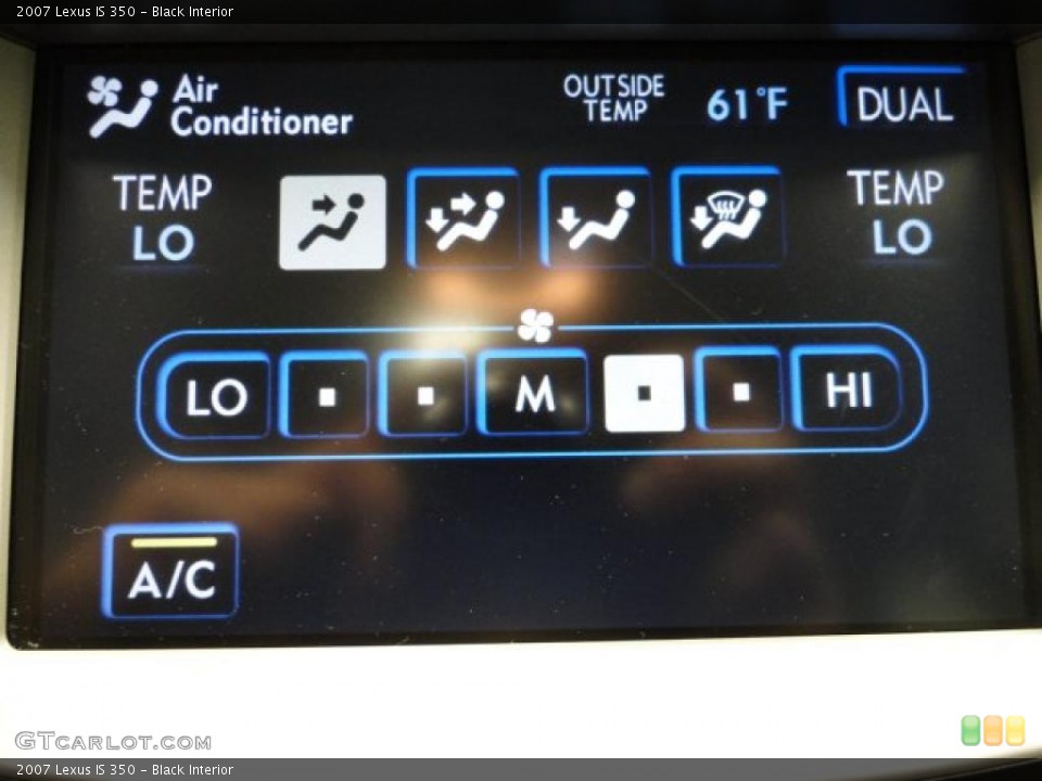 Black Interior Controls for the 2007 Lexus IS 350 #39367569