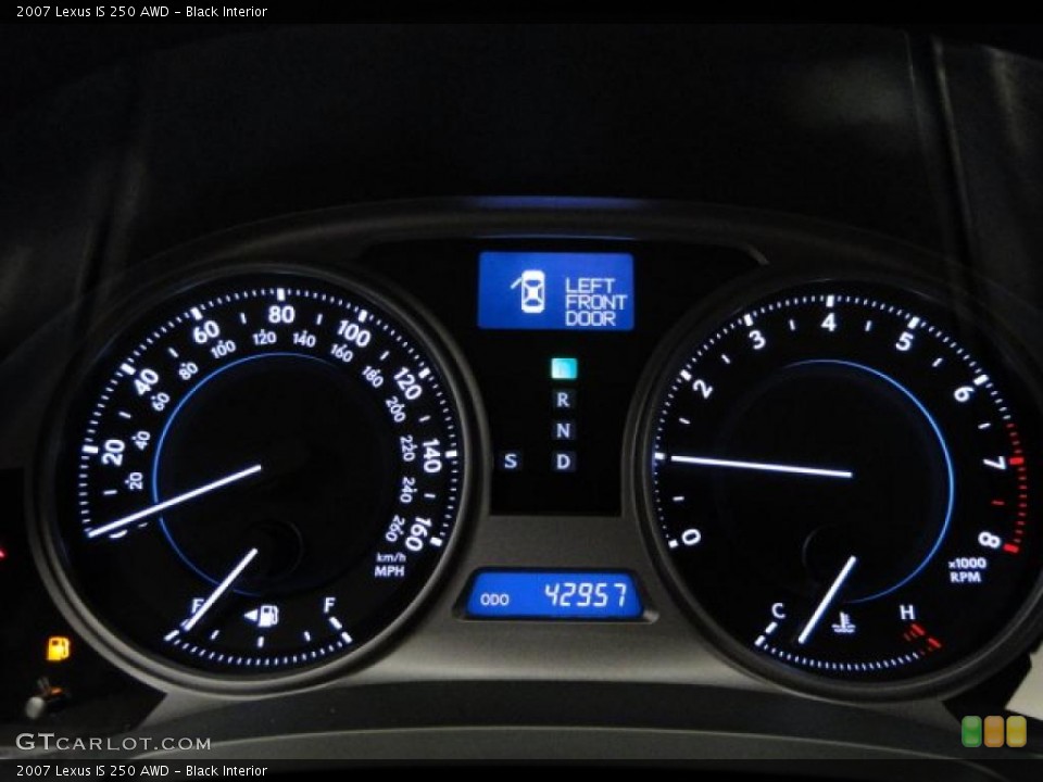 Black Interior Gauges for the 2007 Lexus IS 250 AWD #39367881